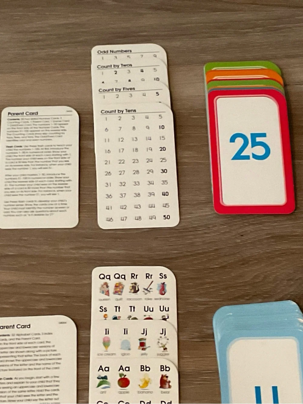 School Zone | Kids Flashcard & Learning Card Bundle - Blue, White, Green Accents